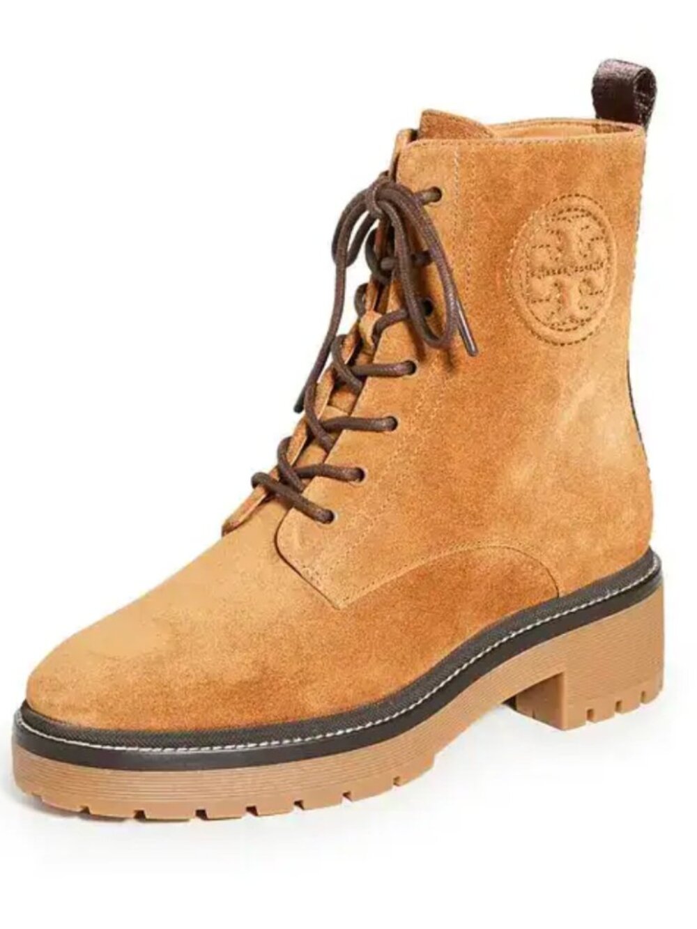 TORY BURCH 50mm Miller lug sole suede ankle boots NEW 8